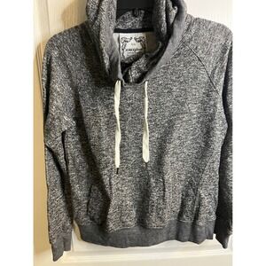 Jo & Co Jeans Womens Gray Marled Cowl Neck Long Sleeve‎ Pullover Sweatshirt